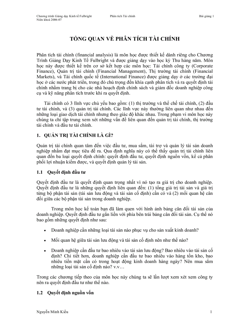 image for page Tổng quan về phân tích tài chính