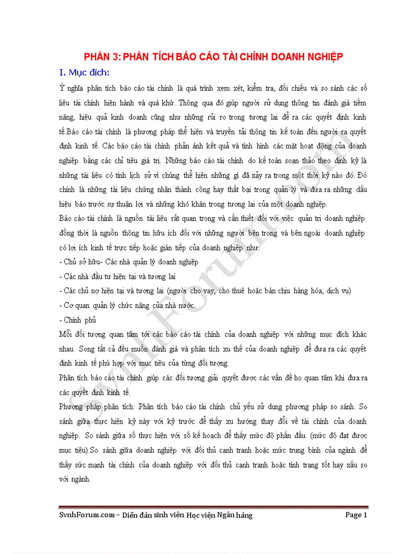 image for page Phân tích báo cáo tài chính doanh nghiệp
