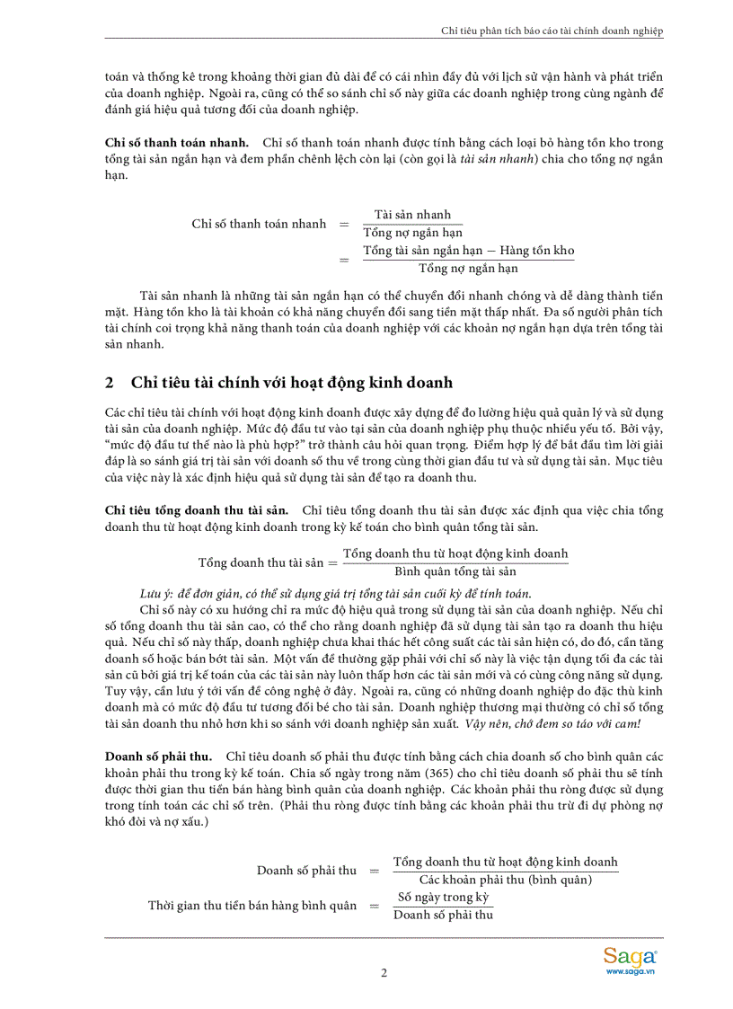 image for page Chỉ tiêu phân tích báo cáo tài chính