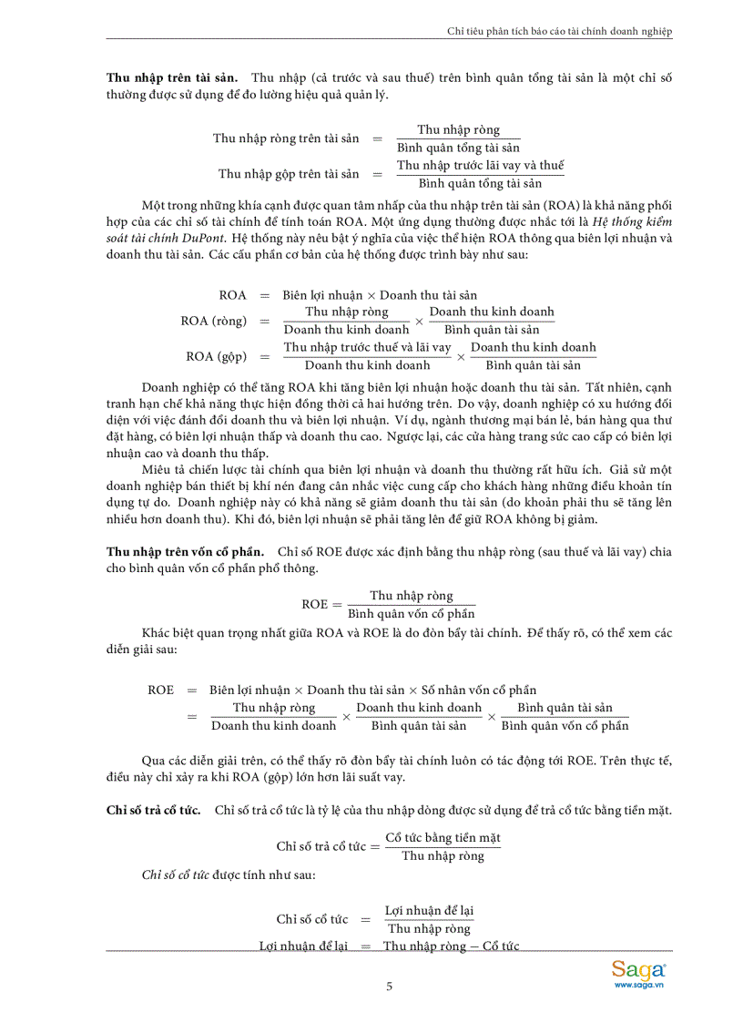 image for page Chỉ tiêu phân tích báo cáo tài chính