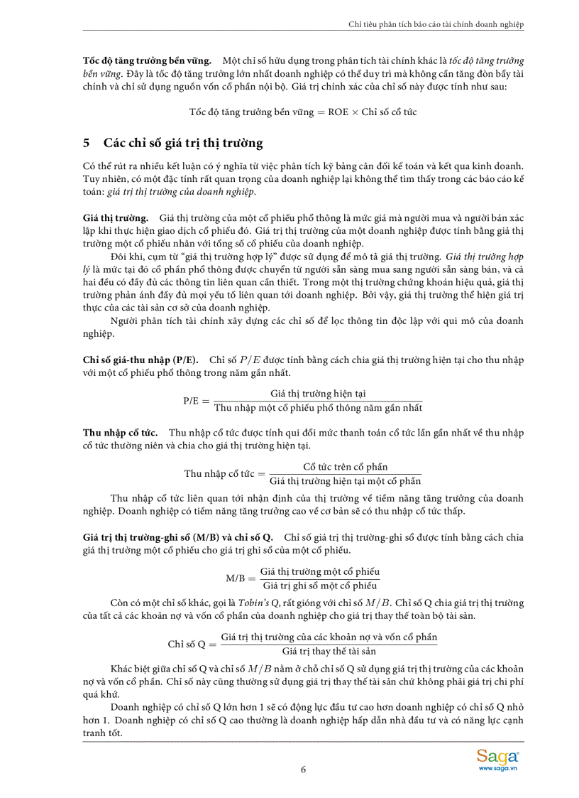 image for page Chỉ tiêu phân tích báo cáo tài chính