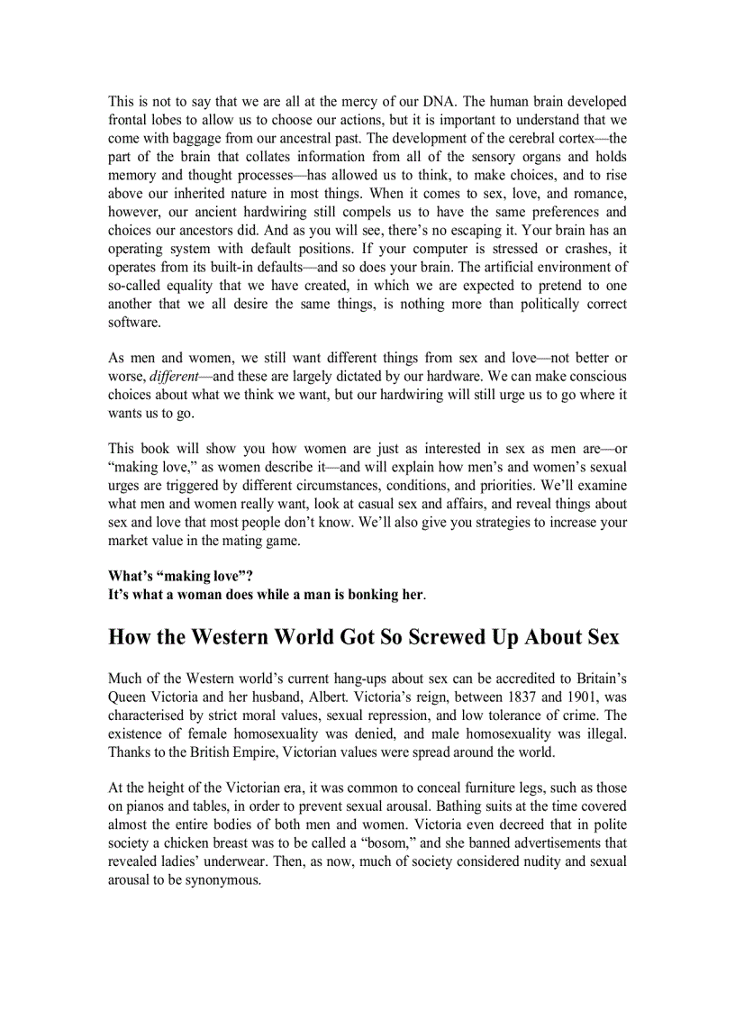 image for page Why Men Want Sex and Women Need Love