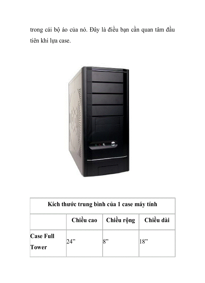 Chọn vỏ case máy tính thế nào cho đúng