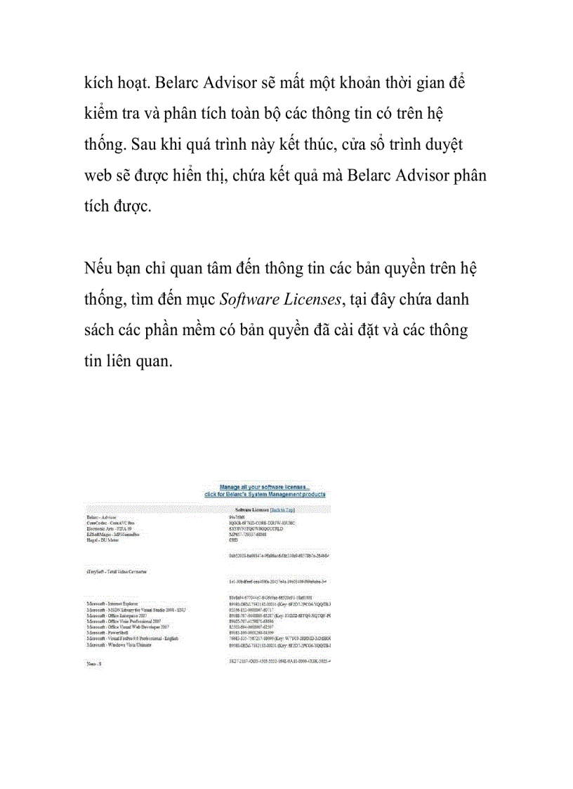 image for page Sao lưu thông tin bản quyền các phần mềm đang có trên hệ thống