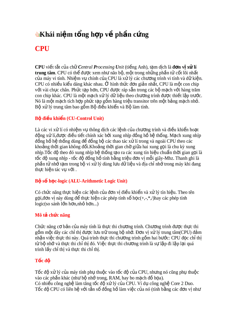 image for page Khái niệm tổng hợp về phần cứng