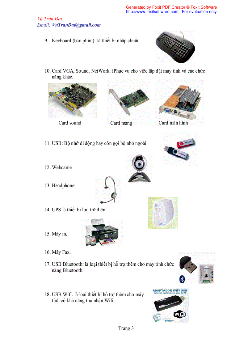 image for page Phần 1 Nhận diện và công dụng của các thiết bị máy tính và các thiết bị liên quan