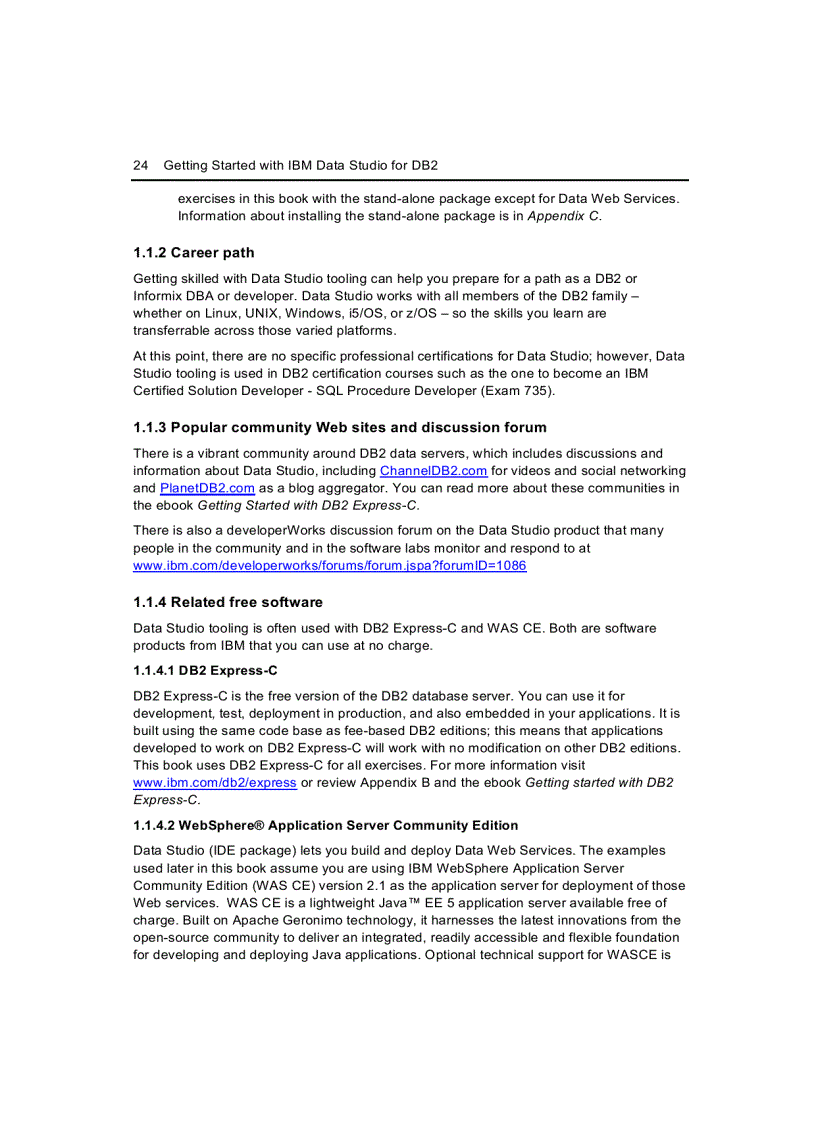 image for page Getting Started with IBM Data Studio for DB2