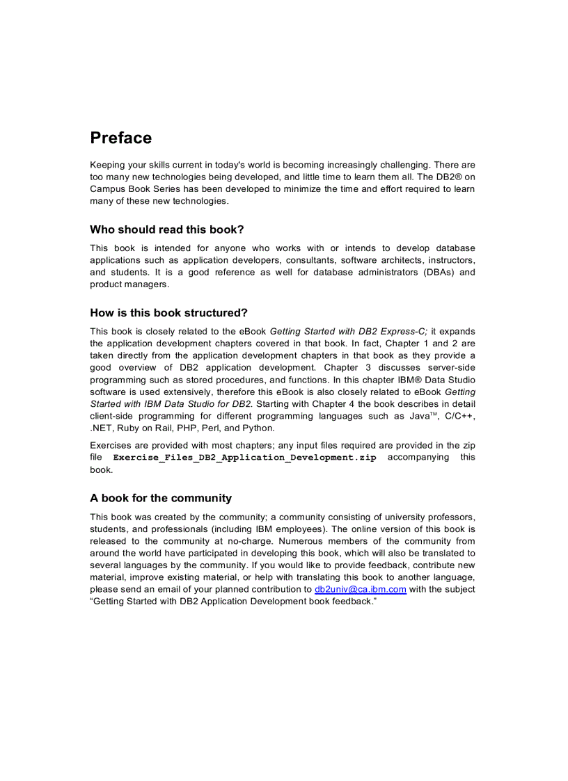 image for page Getting Started with DB2 Application Development