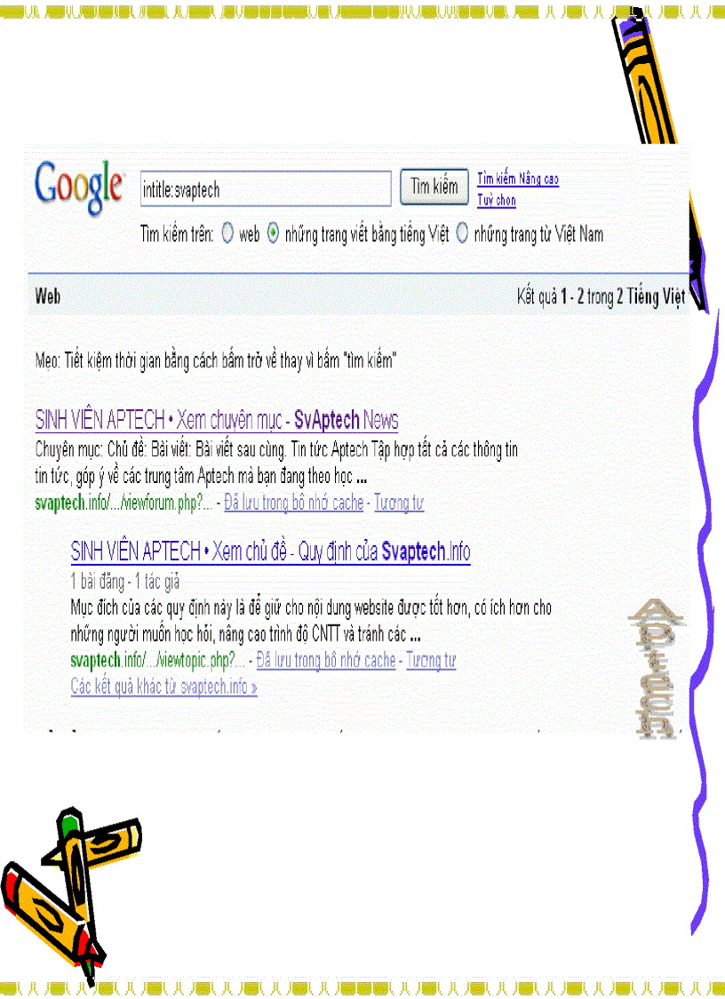 image for page Cách tìm kiếm thông tin trên Internet bằng google