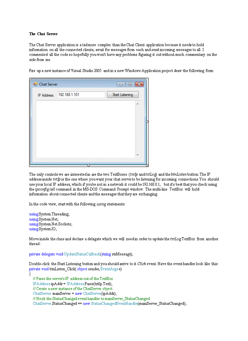 image for page Building a Chat Server and a Chat Client