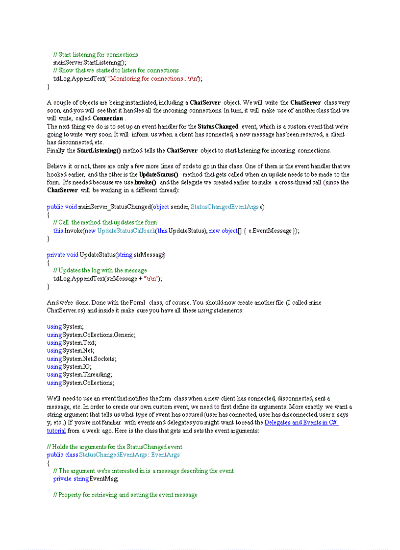 image for page Building a Chat Server and a Chat Client