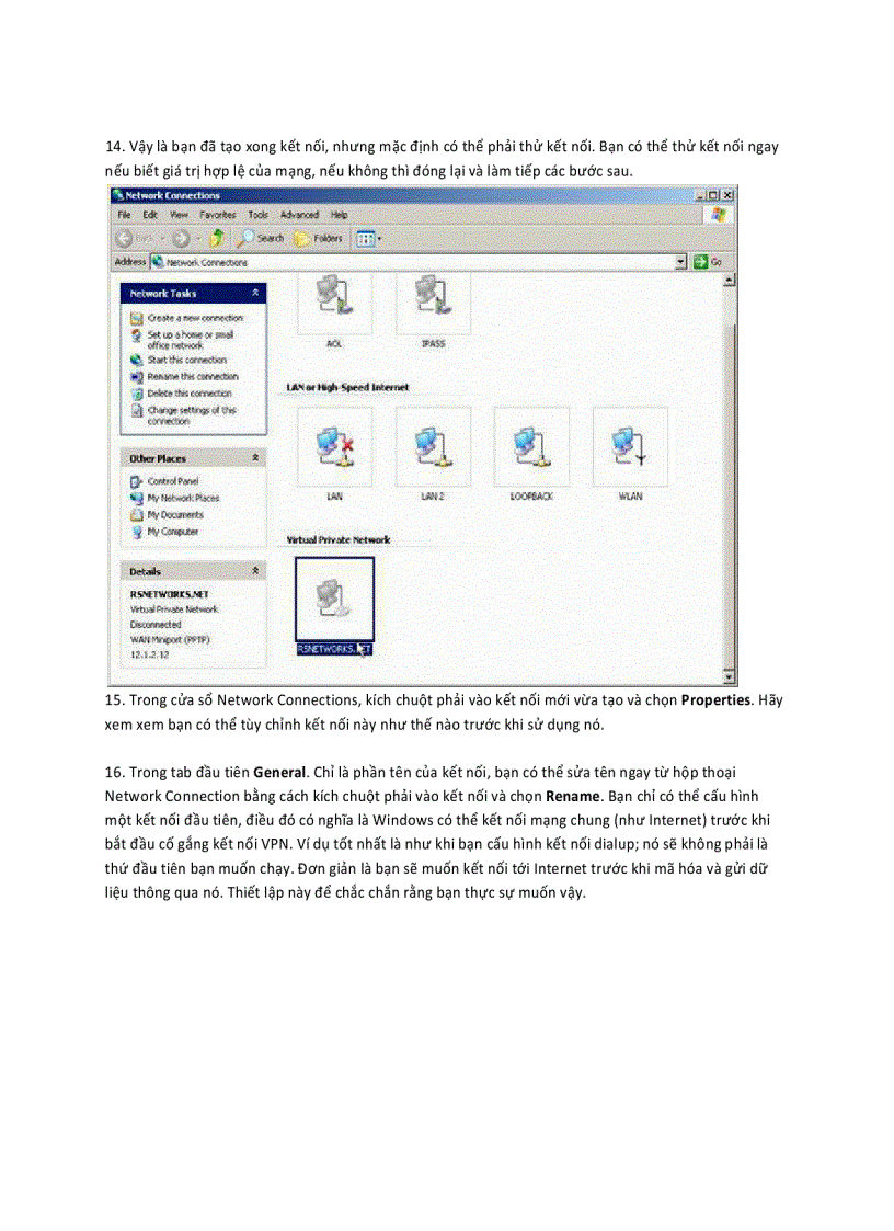 image for page Cấu hình kết nối mạng VPN trong Windows XP