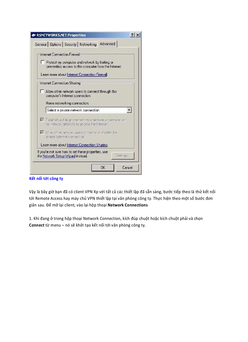image for page Cấu hình kết nối mạng VPN trong Windows XP