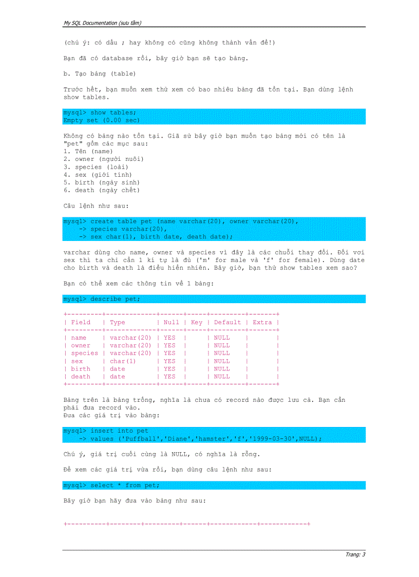 Hướng dẫn sử dụng MySQL