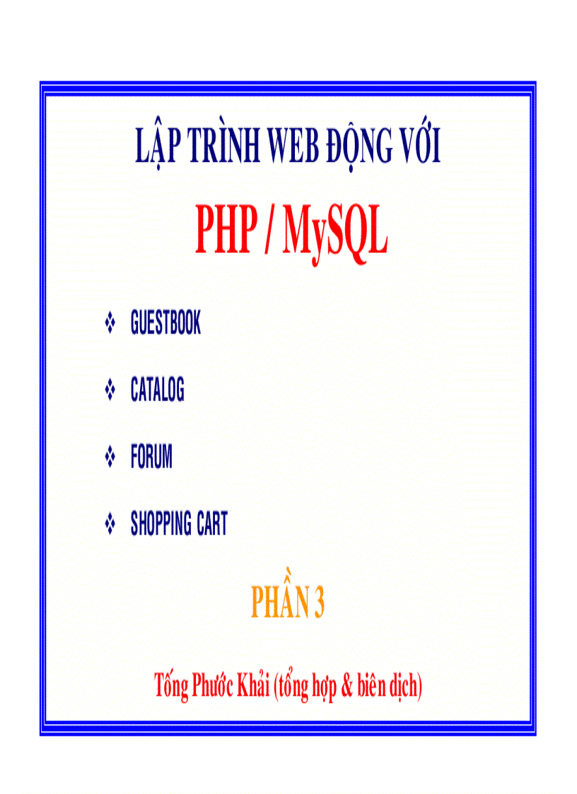 image for page Tài liệu về PHP và MySQL cuốn 3