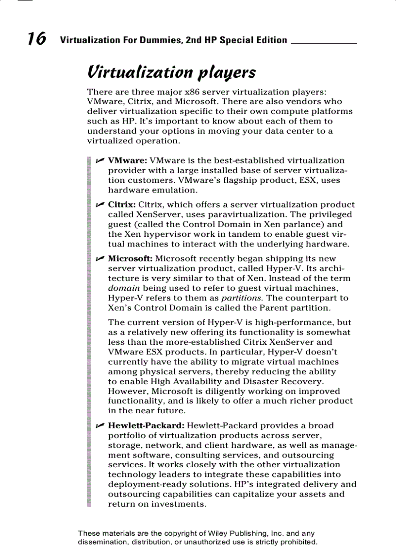 image for page Virtualization FOR DUMmIES