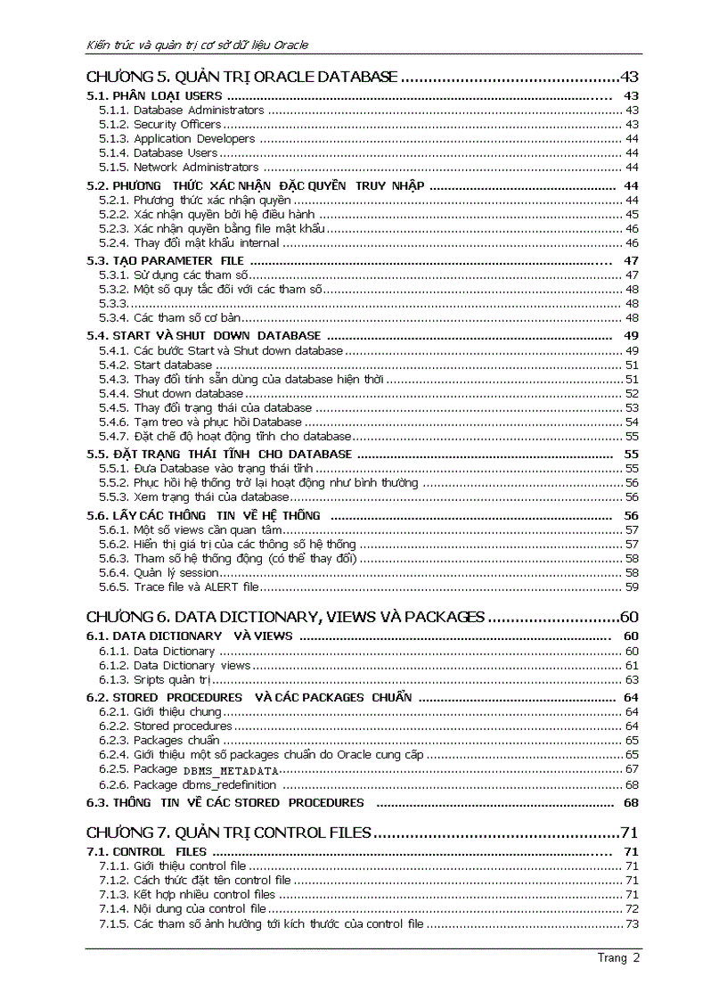 image for page Oracle9i KIẾN TRÚC VÀO QUẢN TRỊ