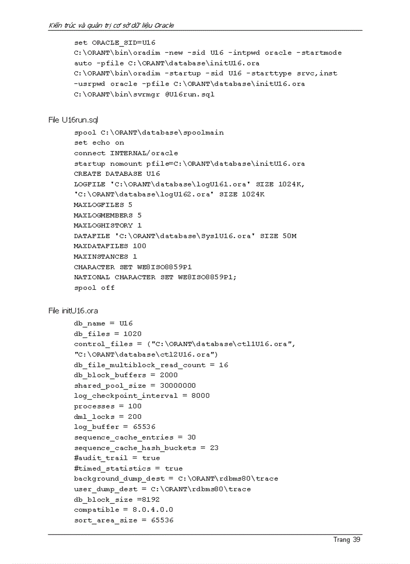 image for page Oracle9i KIẾN TRÚC VÀO QUẢN TRỊ