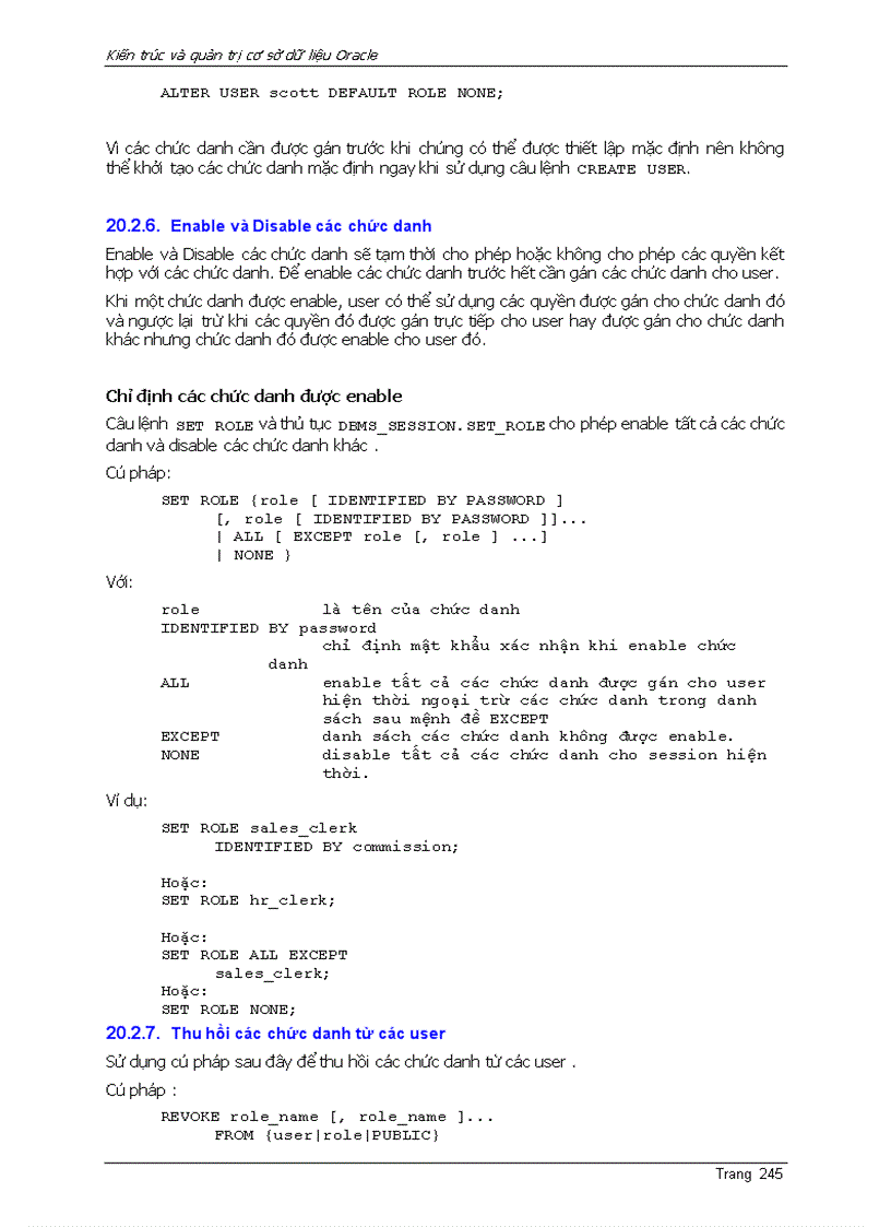 image for page Oracle9i KIẾN TRÚC VÀO QUẢN TRỊ