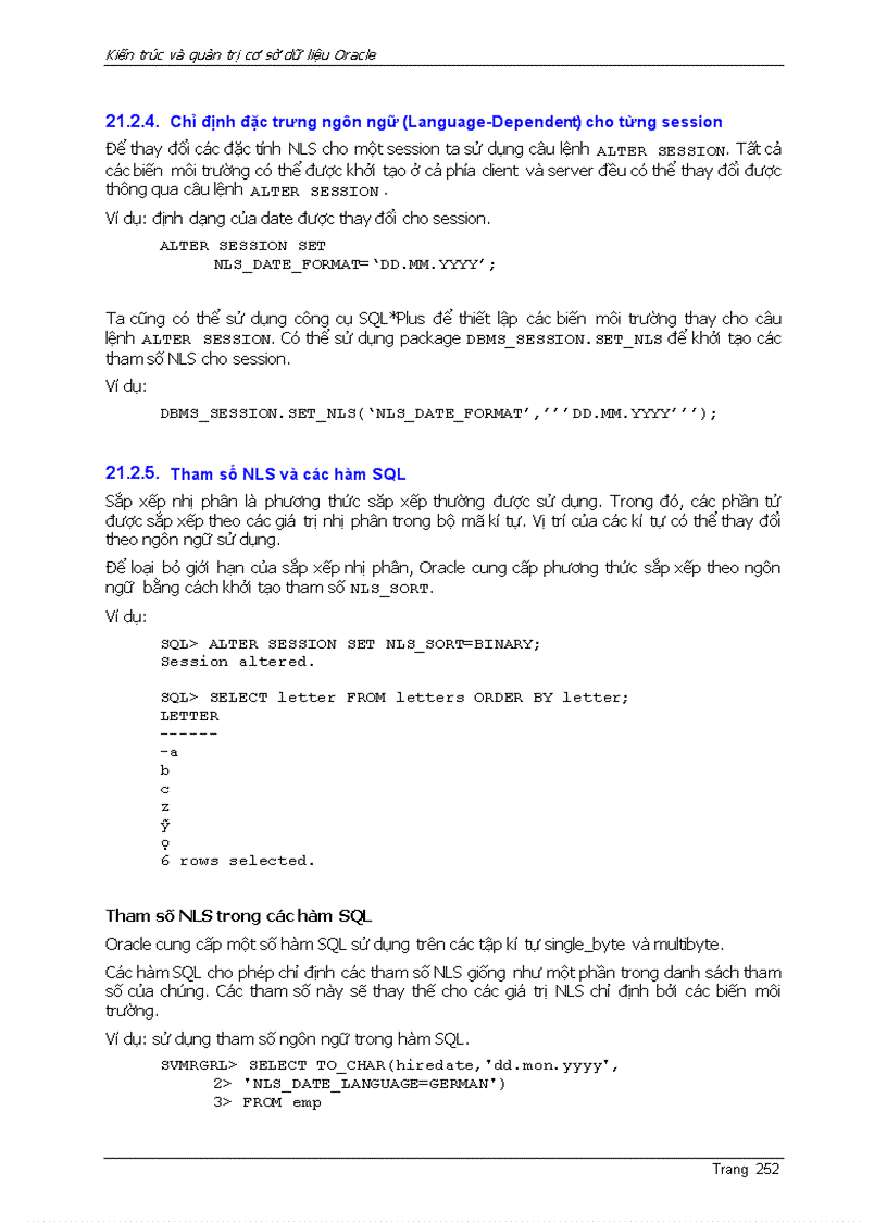 image for page Oracle9i KIẾN TRÚC VÀO QUẢN TRỊ