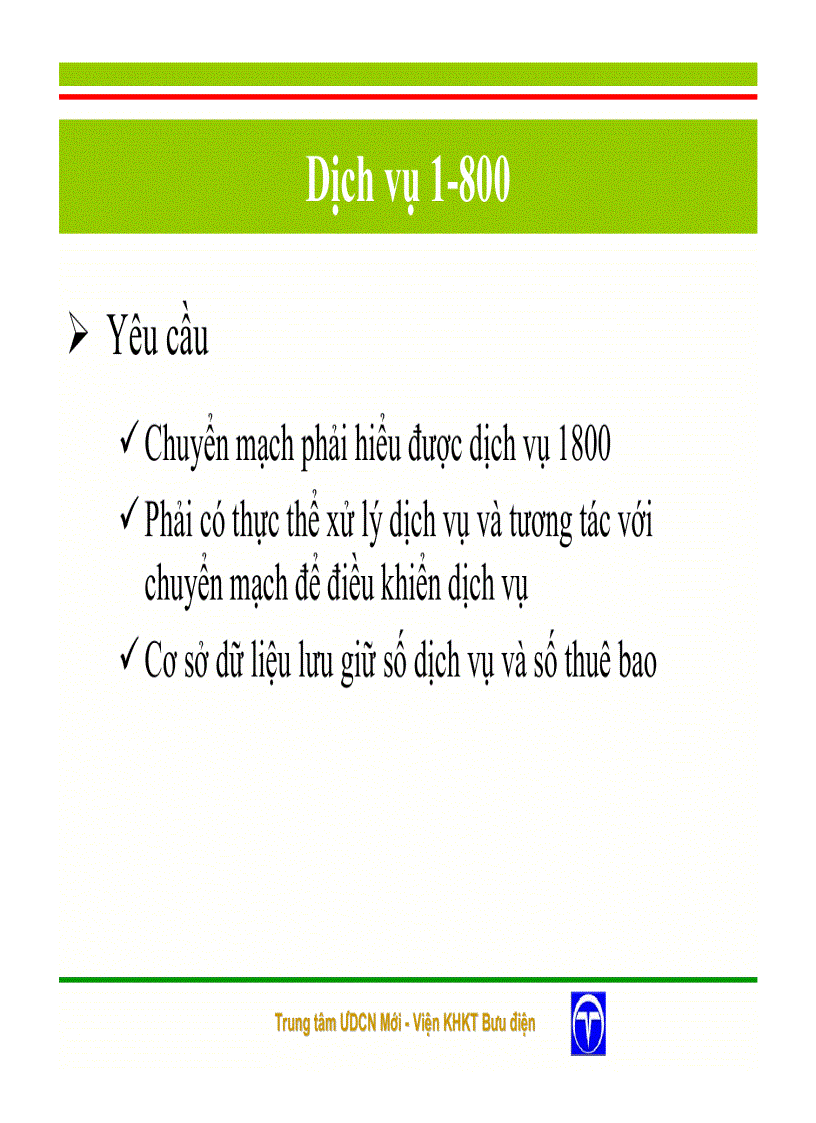 image for page Mạng thông minh và các dịch vụ của mạng thông minh