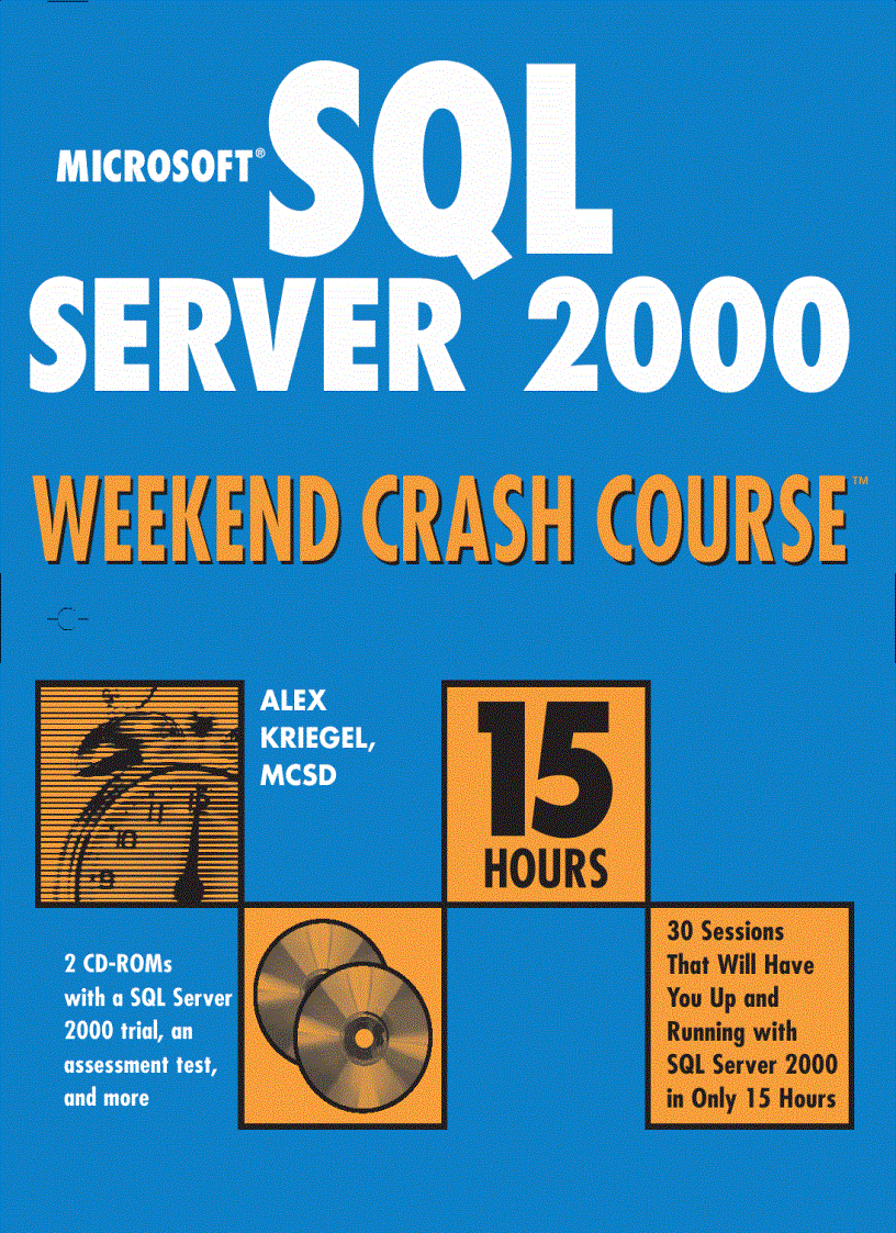 image for page Microsoft SQL Server 2000 Weekend Crash Course