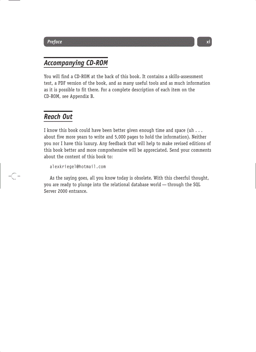 image for page Microsoft SQL Server 2000 Weekend Crash Course