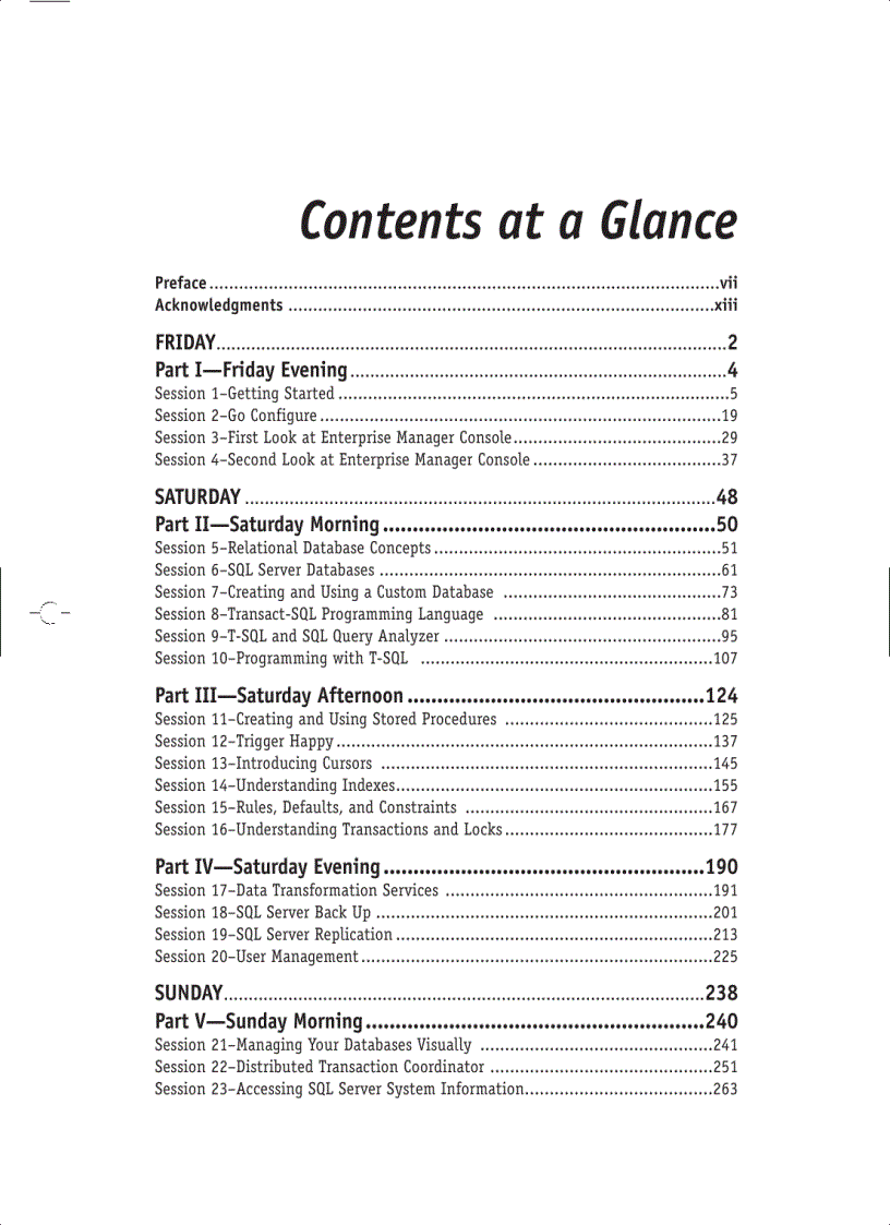 image for page Microsoft SQL Server 2000 Weekend Crash Course