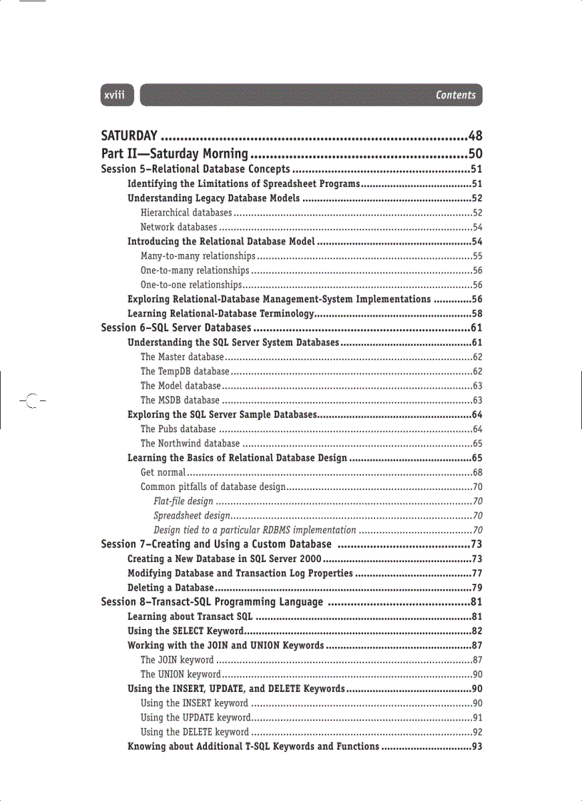 image for page Microsoft SQL Server 2000 Weekend Crash Course