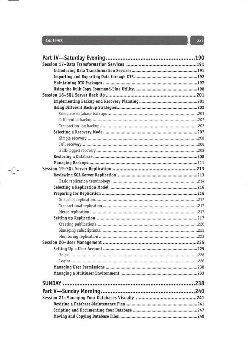 image for page Microsoft SQL Server 2000 Weekend Crash Course
