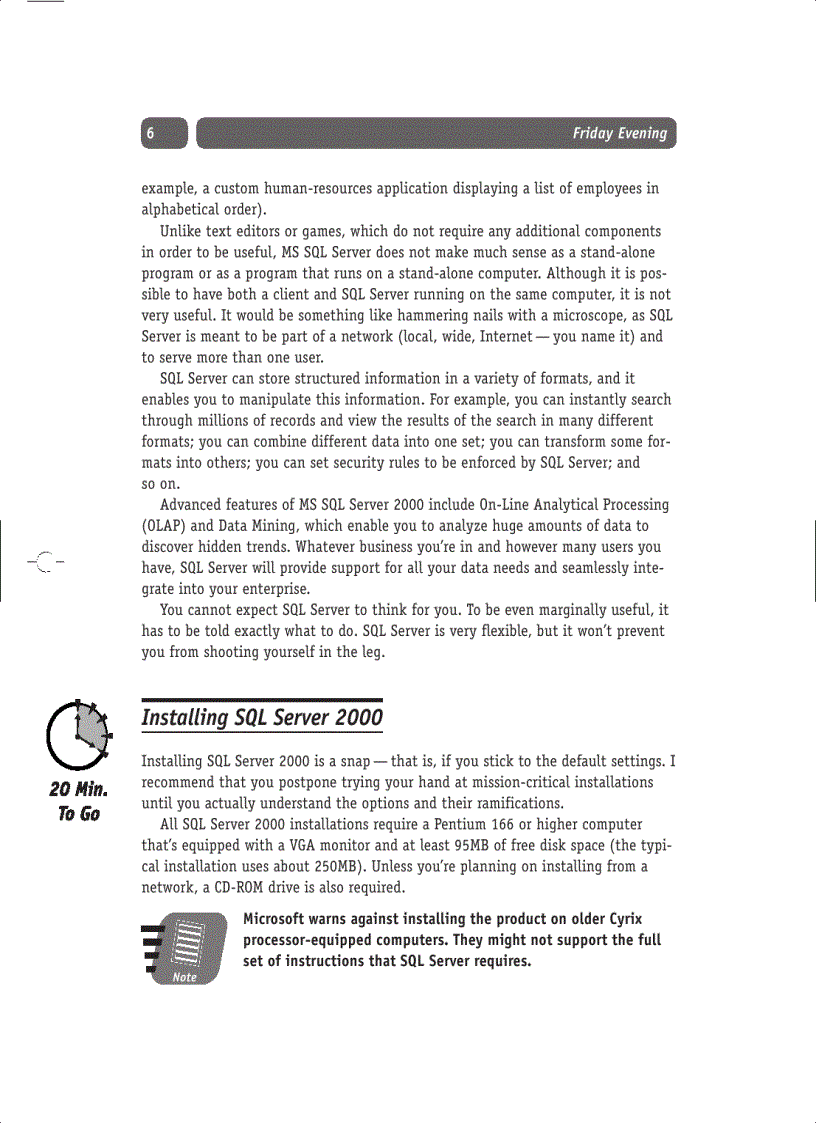image for page Microsoft SQL Server 2000 Weekend Crash Course