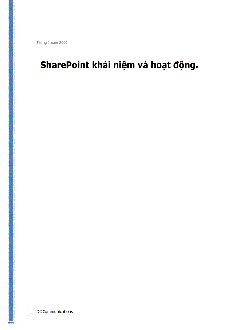 image for page SharePoint khái niệm và hoạt động