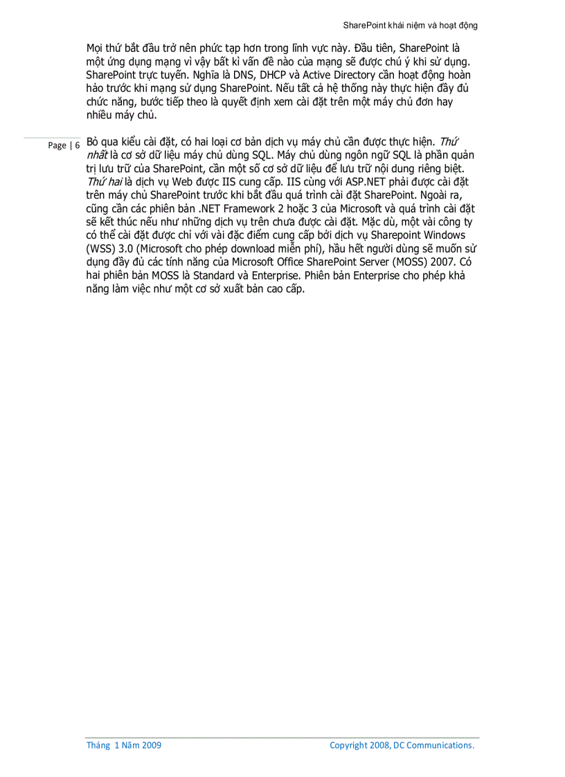 image for page SharePoint khái niệm và hoạt động