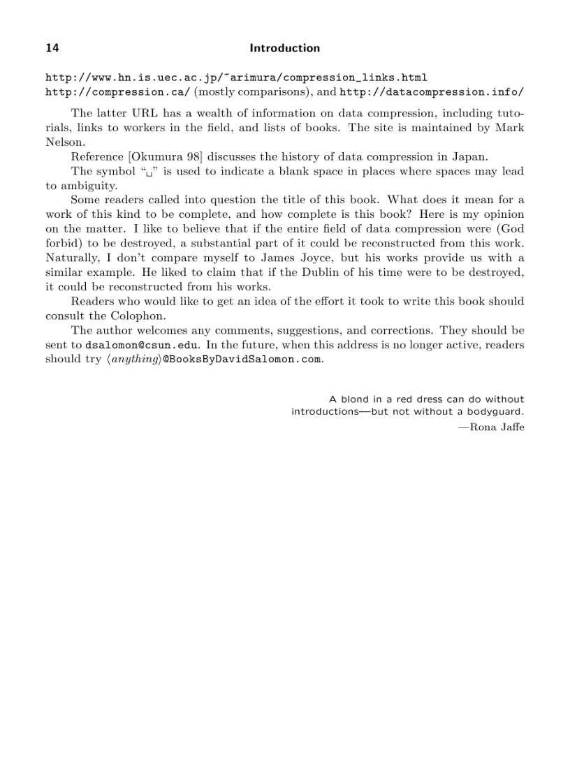 image for page Data Compression The Complete Reference