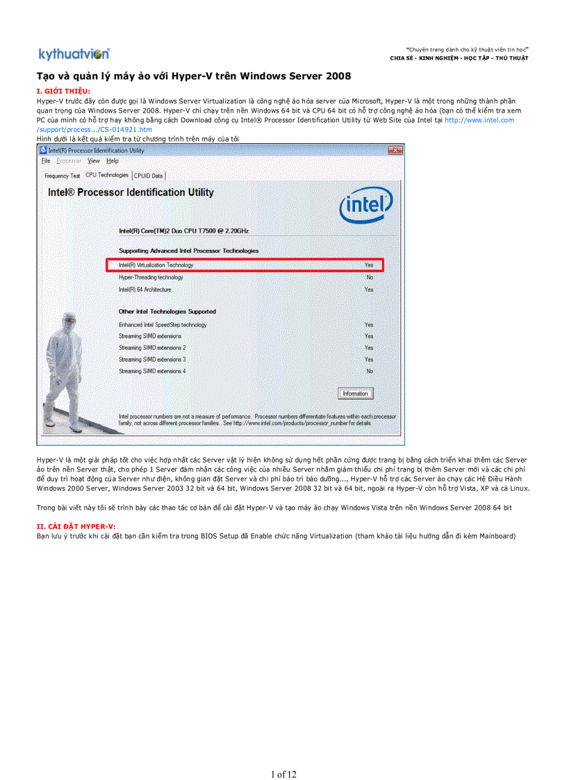 image for page Tạo và quản lý máy ảo với Hyper V trên Windows Server 2008