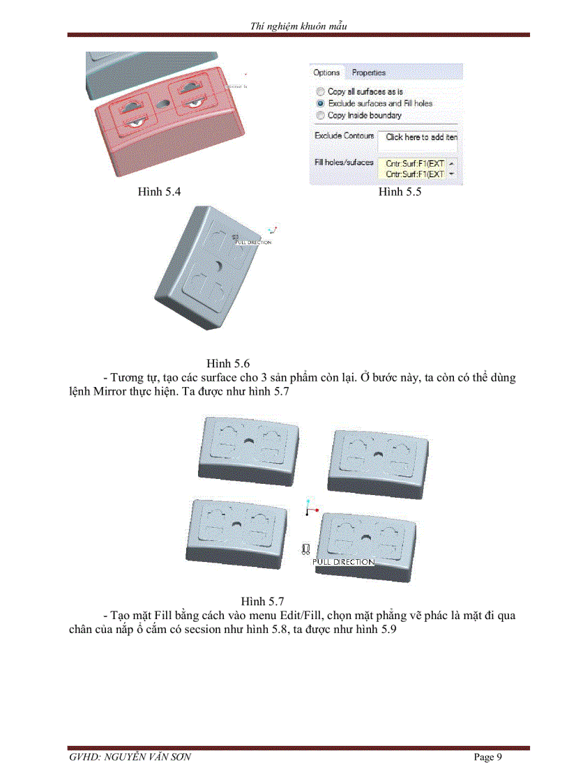 image for page Ứng dụng phần mềm pro engineer wildfire 4 0 thiết kế khuôn nắp ổ cắm điện đôi 2 chấu