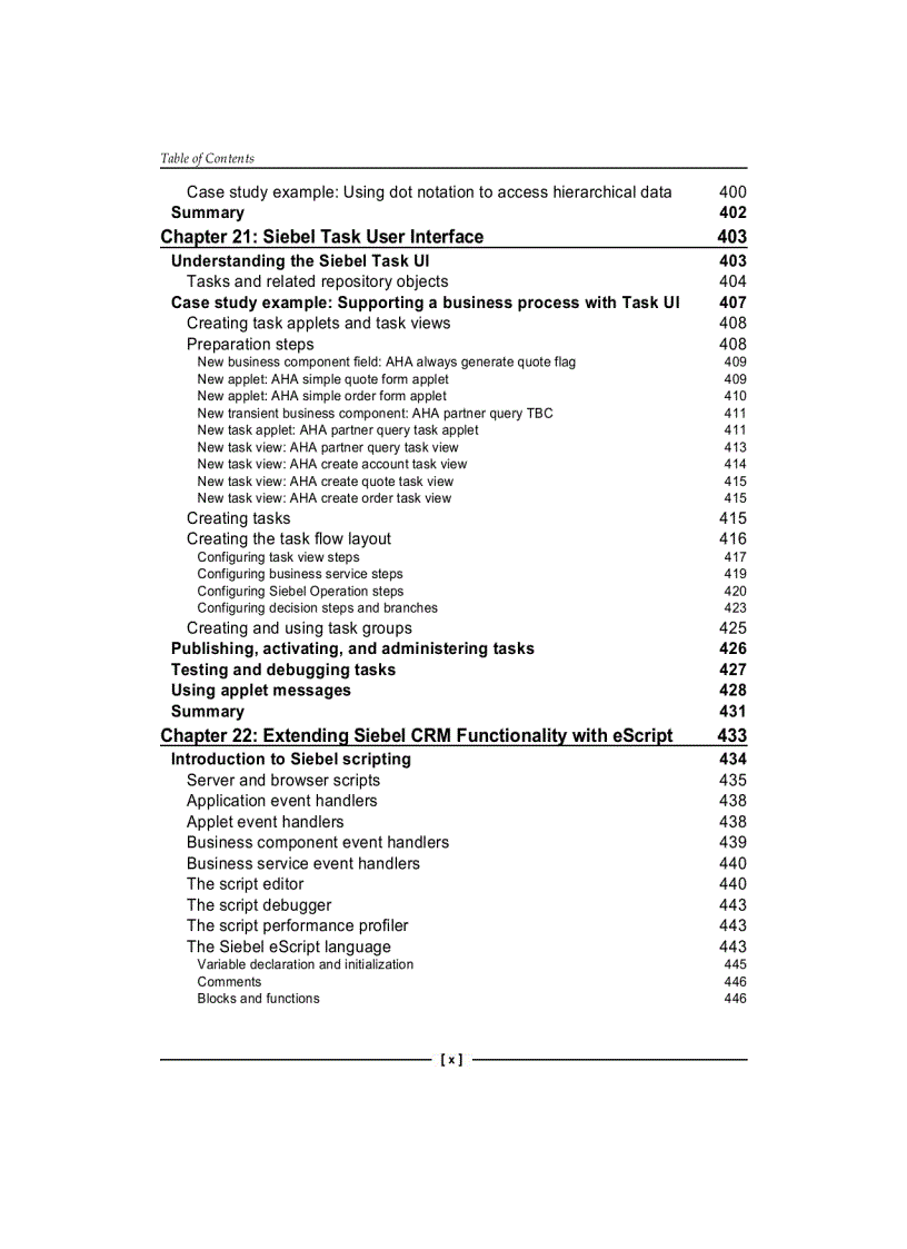 image for page Oracle Siebel CRM 8 Developer s Handbook