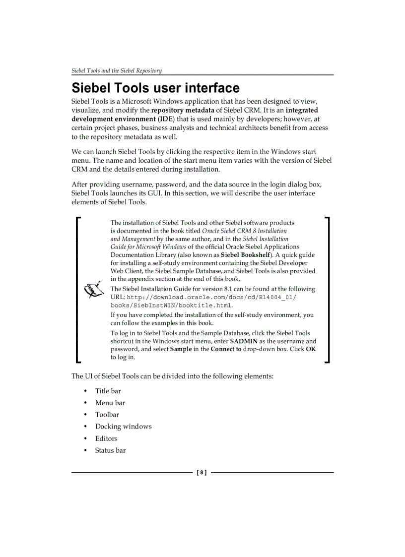 image for page Oracle Siebel CRM 8 Developer s Handbook