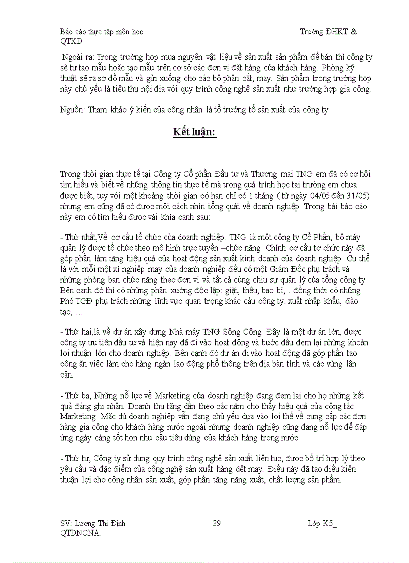 image for page Báo cáo thực tập môn học tại Công ty cổ phần đầu tư và thương mại TNG Khoa QTKD Trường ĐH kinh tế và quản trị kinh doanh thái nguyên TUEBA