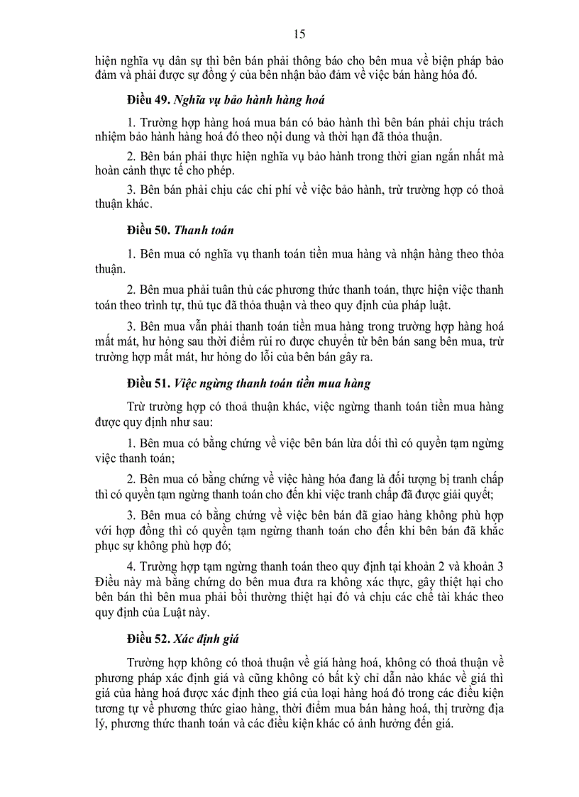 image for page Giáo trình luật thương mại và những điều khoản 2005