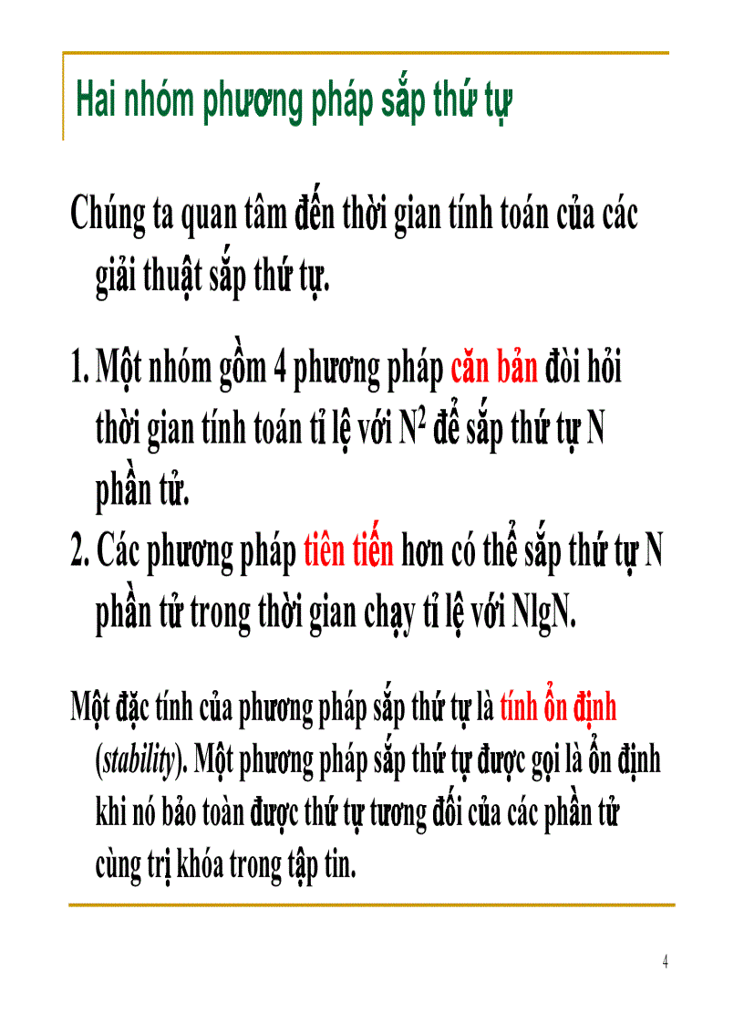 image for page Độ phức tạp của một số giải thuật thứ tự và tìm kiếm
