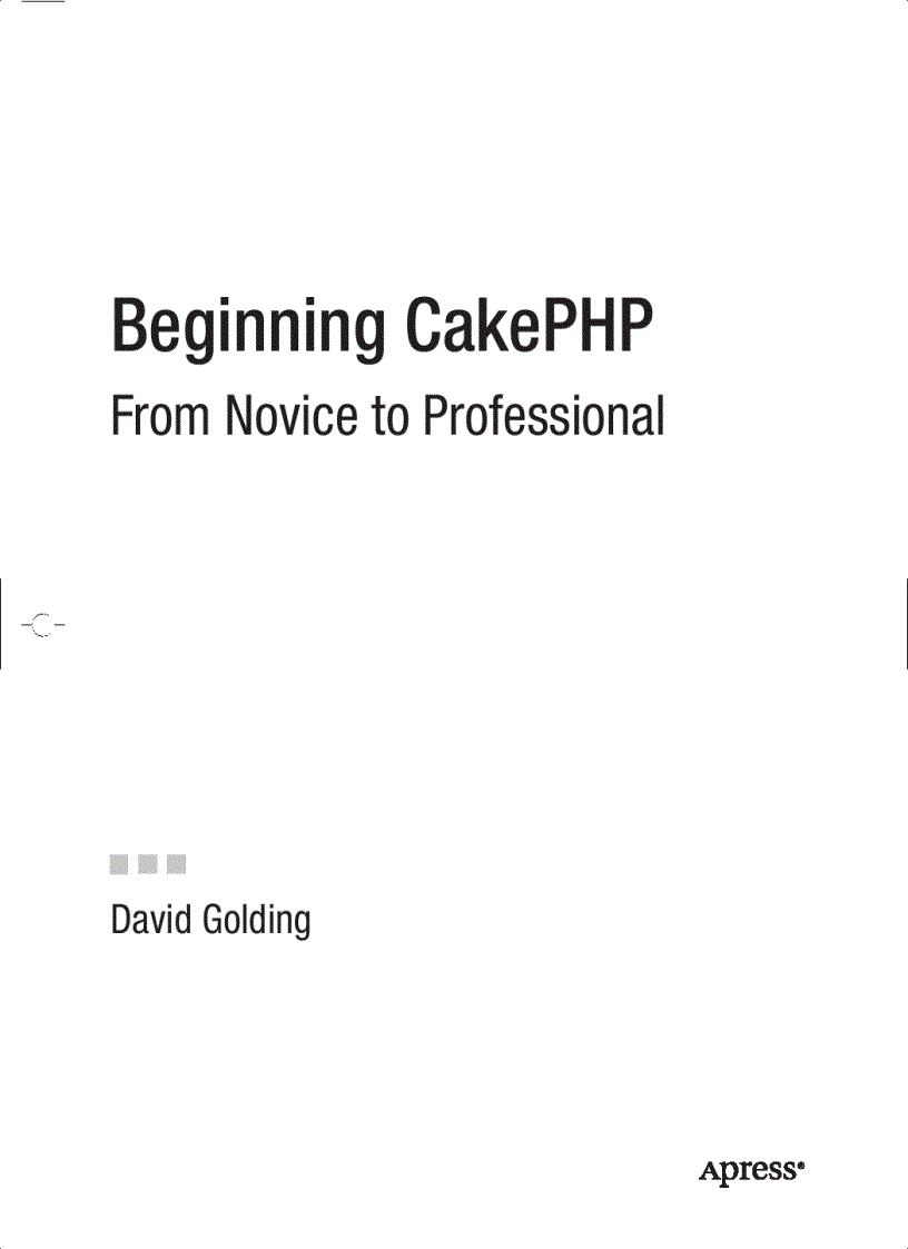 image for page Beginning CakePHP From Novice to Professional