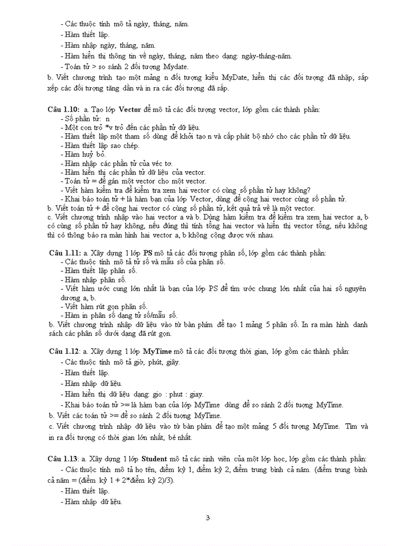 image for page Bài tập C ĐỐI TƯỢNG VÀ LỚP