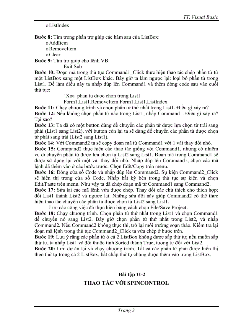 image for page Bài tập Visual Basic THIẾT KẾ BIỂU MẪU DÙNG CÁC ĐIỀU KHIỂN