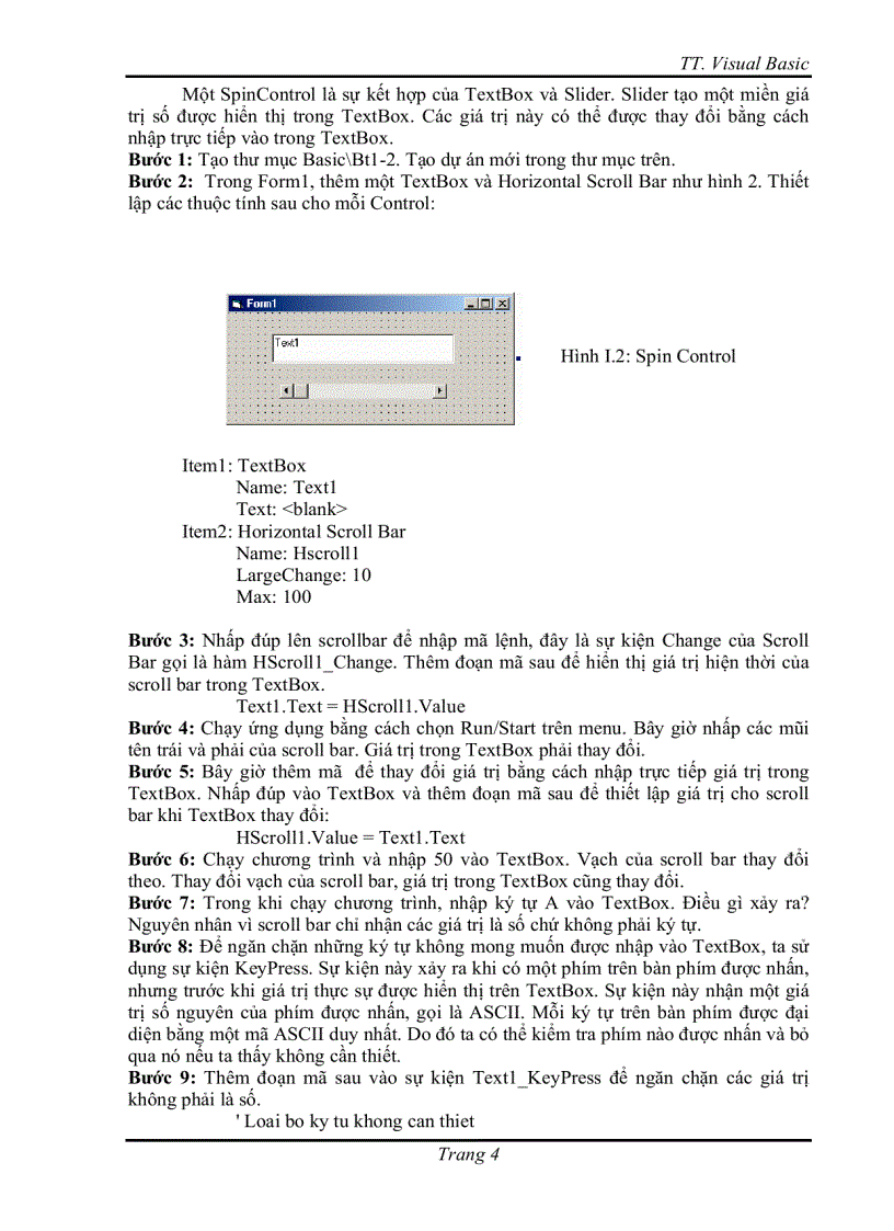 image for page Bài tập Visual Basic THIẾT KẾ BIỂU MẪU DÙNG CÁC ĐIỀU KHIỂN