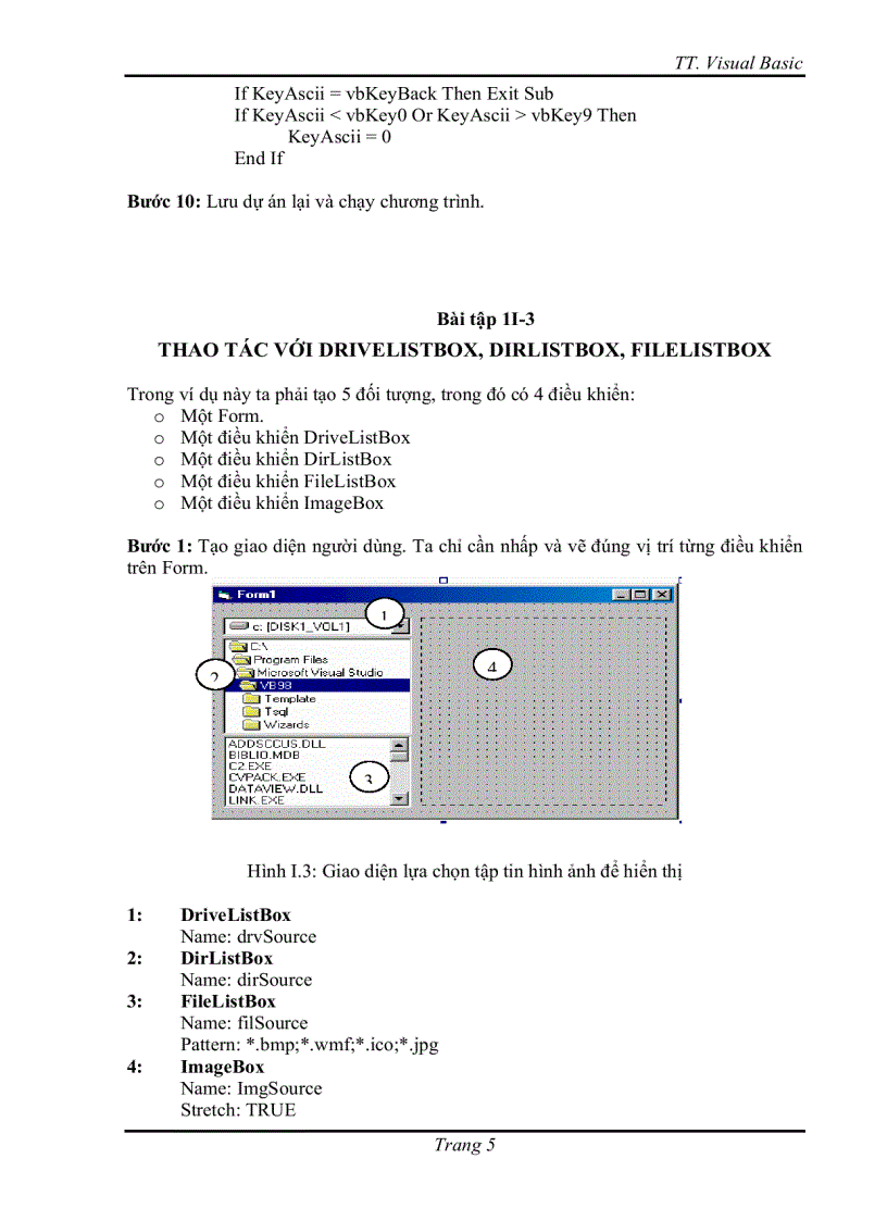 image for page Bài tập Visual Basic THIẾT KẾ BIỂU MẪU DÙNG CÁC ĐIỀU KHIỂN