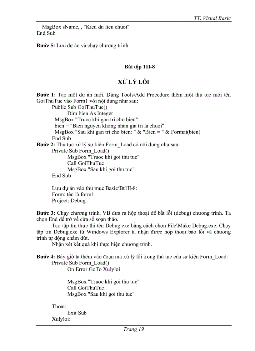 image for page Bài tập Visual Basic THIẾT KẾ BIỂU MẪU DÙNG CÁC ĐIỀU KHIỂN