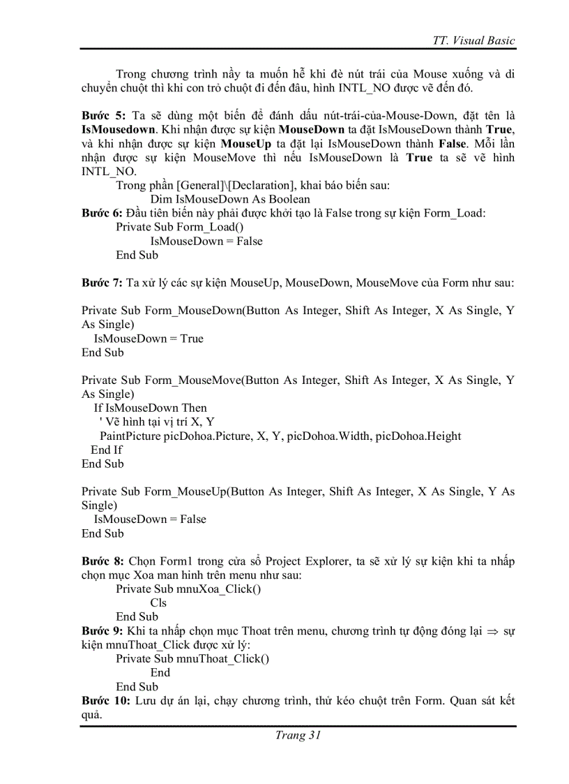 image for page Bài tập Visual Basic THIẾT KẾ BIỂU MẪU DÙNG CÁC ĐIỀU KHIỂN