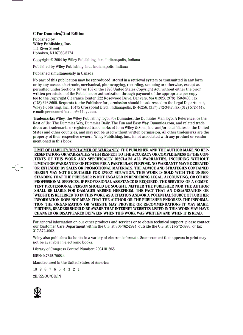 image for page C for Dummies