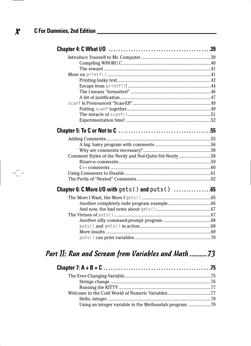 image for page C for Dummies